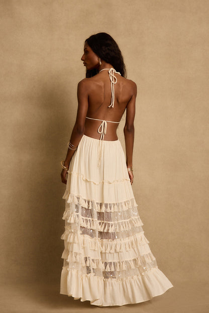 Willow Cream Maxi Dress