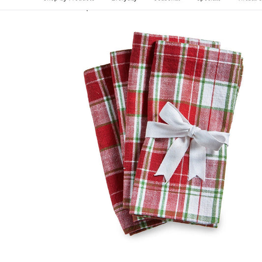 Winter Plaid Napkin Set
