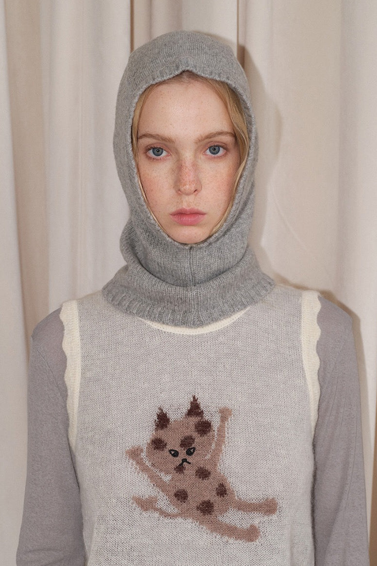 Wool Balaclava One-Piece Warm Knitted Hat