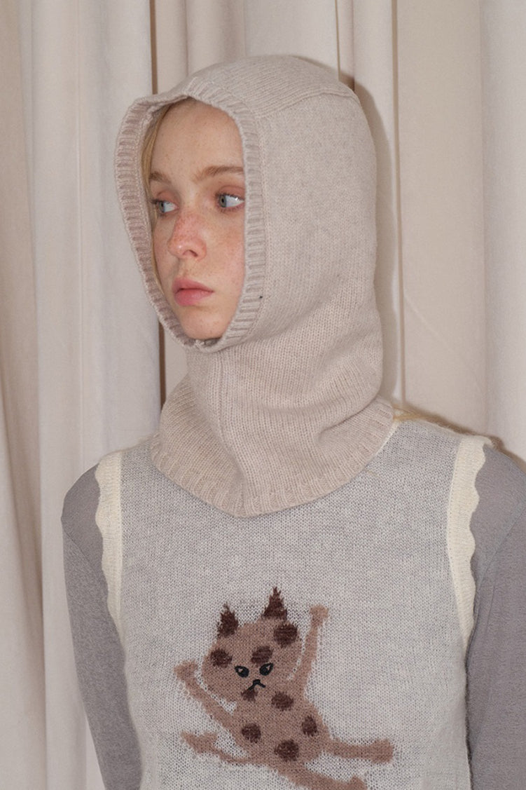 Wool Balaclava One-Piece Warm Knitted Hat