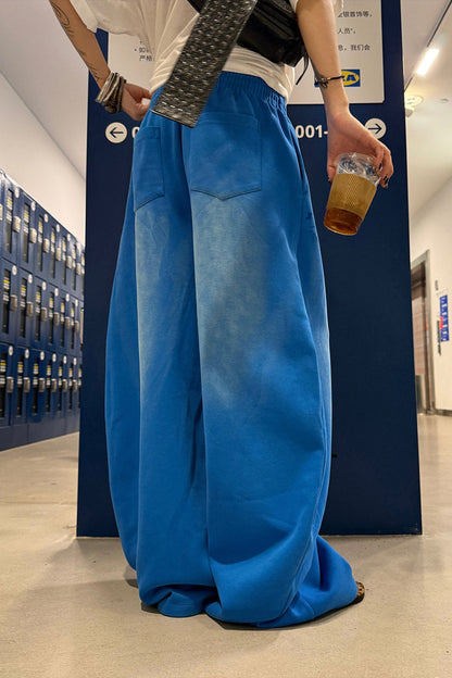Y2K Oversized Blue Sweat Pants