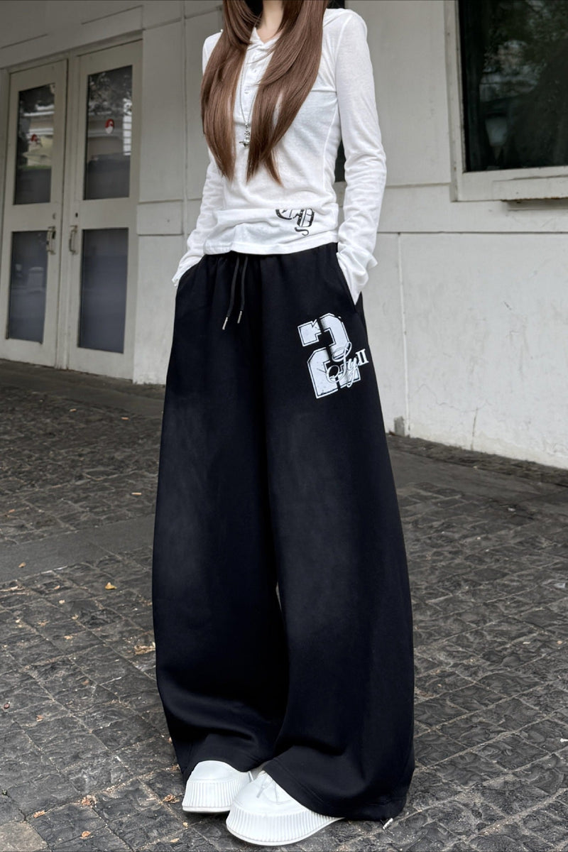 Y2K Oversized Blue Sweat Pants