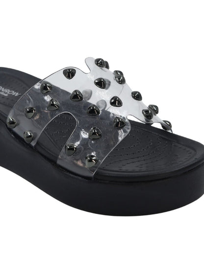 Zaya Black Wedge Heels